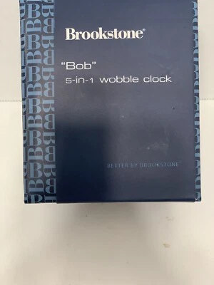Brookstone Bob 5-In-1 Wobble Clock Silver New In Box Interactive Timer Battery - Image 1 of 3