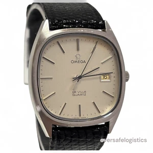 Reloj para hombre OMEGA De Ville cuarzo 192.0034 esfera plateada Cal.1342 fecha funciona - Imagen 1 de 10