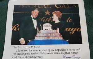 Rare President Ronald Reagan & Nancy Reagan Photo 83rd Birthday Gala Republican - Picture 1 of 3