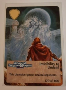 TSR Spellfire CCG 1ère éd. Carte INVISIBILITÉ AUX MORTS-VIVANTS #370 sur 400 AD&D 1994 - Photo 1/1