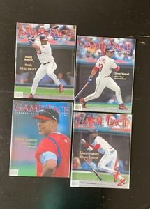 OMAR VIZQUEL RARE MANNY KENNY LOFTON GAME FACE INDIANS SCOREBOOK PROGRAM LOT 4 - Picture 1 of 1