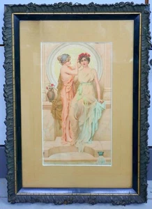 1895- Norman Prescott- Liberty" Love is a passion. cornice coeva- art nouveau - Bild 1 von 8