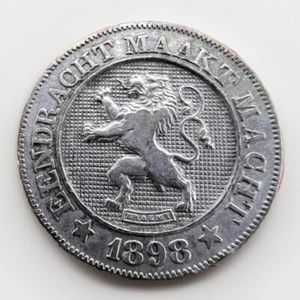 1898 BELGIUM 10 CENTIMES Dutch KM#43 4.49 S140 - Picture 1 of 2