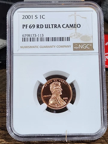 2001 S Lincoln 1c, NGC Certified PF 69 UCAM RD, 113 Cover