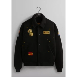 Chaqueta Universitaria KITH Marvel Collaboration Talla S Forro Naranja Nueva - Imagen 1 de 4