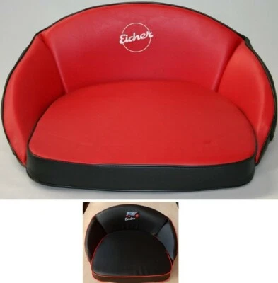 EICHER Traktorkissen Sitzkissen Kissen Traktor Trecker Schlepper Rot / Schwarz