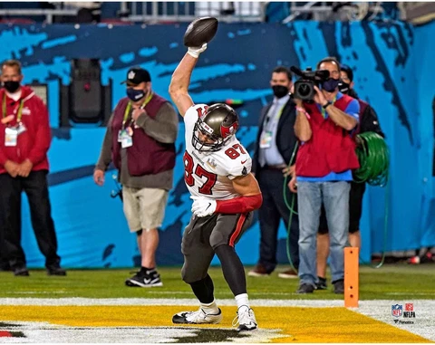 Rob Gronkowski Tampa Bay Buccaneers Super Bowl LV Gronk Endzone Spike Photograph Cover