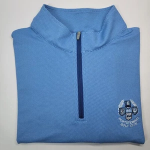 Men's XL Peter Millar Crown Portstewart Golf Club Perth 1/4 Zip Pullover Sweater - Picture 1 of 8