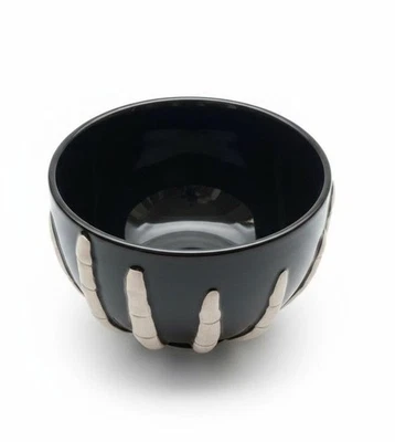 Ashland Skeleton Manor Halloween Cuenco Blanco y Negro Cerámica Decorativo Lavado a Mano Foto 1 de 4