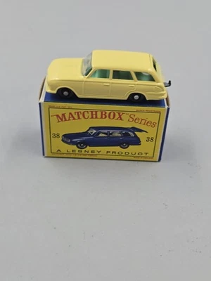 Vintage Matchbox Lesney #38B Vauxhall Victor Estate Car Yello With Green... - Image 1 of 4