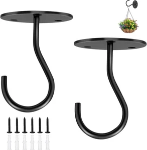 Ygmylandbb Ceiling Hook, Strong Ceiling Mounted Hook for Hanging Plants Lights D - Picture 1 of 7