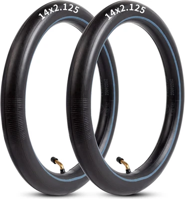 Heavy-Duty 14 X 2.125 Inner Tube 14 Inch Electric Bike Tubes with Angled Valve S - Image 1 of 4