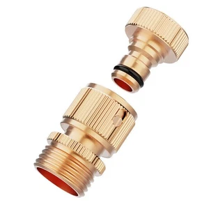 4 Paia Tubo Giardino Connettore Rapido Ottone 3/4IN GHT Filettato Tubo Acqua Adattatore_ - Foto 1 di 12