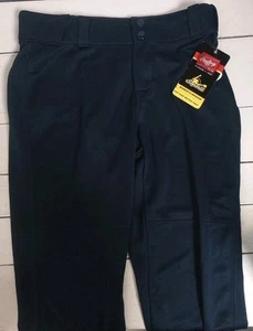 Rawlings Low Rise Belted Softball Pants Women's Med Navy Blue Gel Grip NWT - Picture 1 of 5