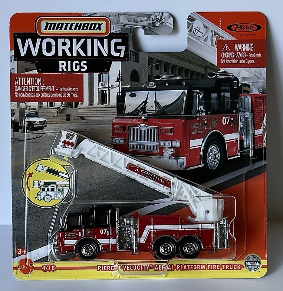 Matchbox Pierce Velocity Aerial Platform Fire Truck - Image 1 of 1