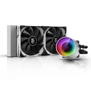 DEEPCOOL Castle 240EX white 240MM Liquid CPU cooler Used - Zdjęcie 1 z 7