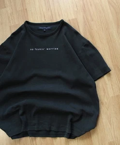 FCUK FRENCH CONNECTION No Fcukin` Worries Mens T Shirt Size S Oversized Y2K Logo - Picture 1 of 17