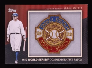 BABE RUTH 2010 Topps 1932 World Series Commemorative Patch" The Bambino" 🔥 - Picture 1 of 2
