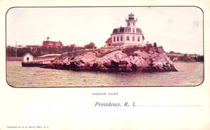 c.1900 Pomham Light House Providence RI post card - Picture 1 of 2
