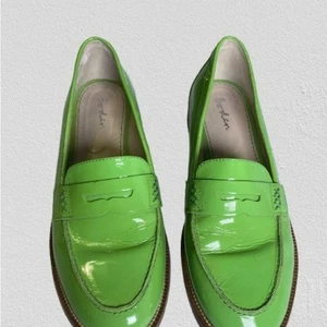Boden Women's Vibrant Green Patent Flats Real Leather - Picture 1 of 9