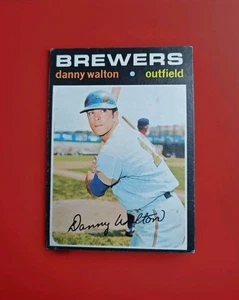 1971 Topps Baseball Card Milwaukee Brewers Danny Walton #281 Vtg Ex+ No Creases - Picture 1 of 2