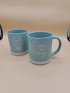 Conjunto Place & Time Sudadera con Capucha Clima y Taza de Acogedoras Tazas de Café/Cacao, Verde Azulado Claro/Azul - Imagen 1 de 5