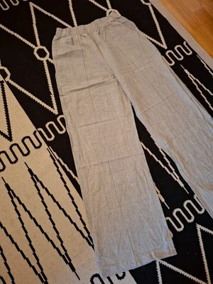 NEU H&M Leinenhose 34/36/XS wide palazzo weit chino slacks clean öko blog zar - Bild 1 von 4