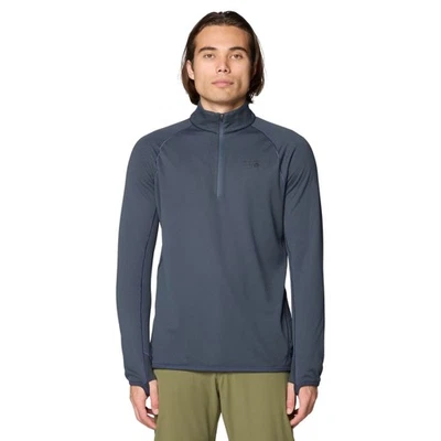 Camisa para hombre Mountain Hardwear AirMesh media cremallera, azul luna, mediana Foto 1 de 4