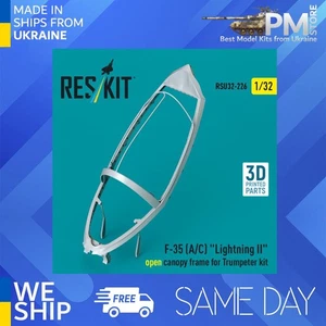 Reskit RSU32-0226 1/32 F-35 A/C Lightning II open canopy frame for Trumpeter kit - Bild 1 von 3