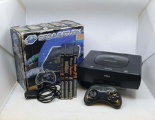 Sega Saturn PAL Video Game Console Bundle With 4 Games