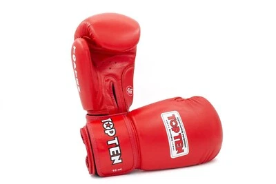 TOP TEN , BUDOLAND Boxhandschuhe TOP TEN Competition In blau und rot, 10-12Oz. Boxen, Wettkampf
