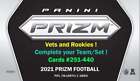 2021 Panini Prizm Nfl Cards 251-440. Vets And Rookies! Complete Your Team/Set!