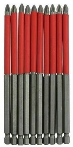 10 Philips PZ2 POZI Electric Screw Screwdriver Drill Bit Bits Set Long Bit 150mm - Picture 1 of 3