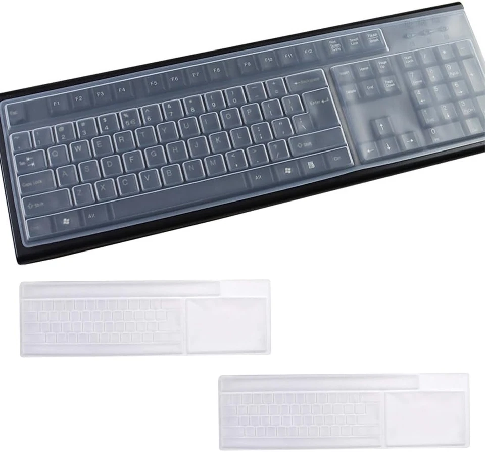 2 Stück Tastaturschutz Silikon Tastatur Abdeckungen Staubschutz Desktop Computer - Bild 1 von 4