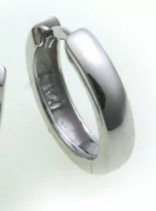 Pendientes plegables para hombre oro criollo 750 18 quilates 14 mm criollos plegables oro blanco nuevo - Imagen 1 de 4