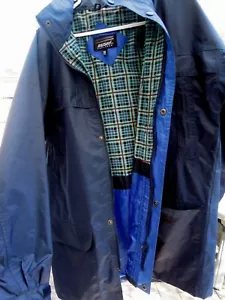 HUSKI EXPLORER Navy RAINJACKET *Size 92 with hood / Brushed Tartan Lining ELUC - Picture 1 of 3