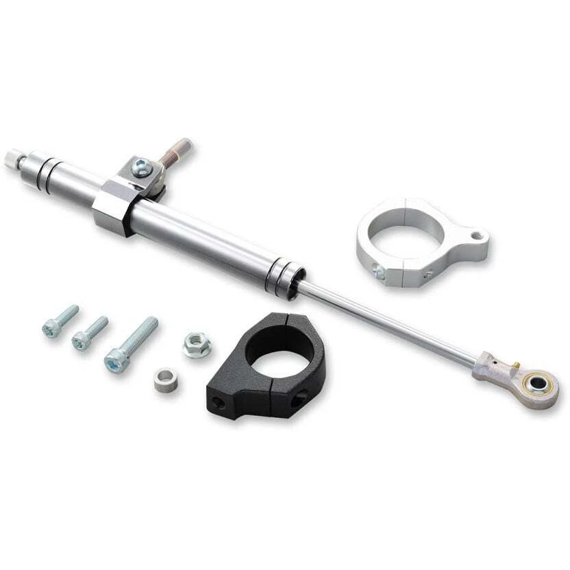 Drag Specialties Silver Front Steering Damper Kit for Harley Dyna FXD 06-17 - Изображение 1 из 1