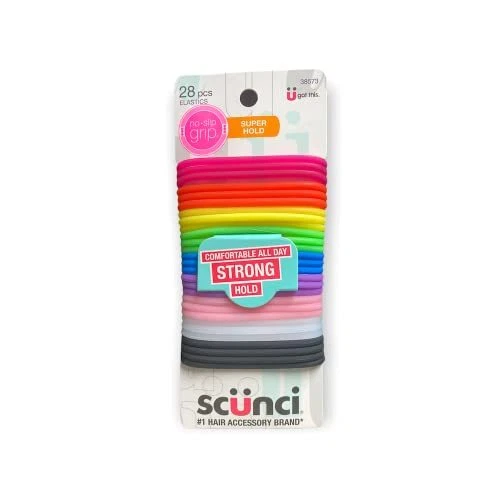 SCUNCI No-slip Grip GEL Evolution Ponytailers Elastics Assorted Colors