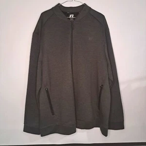Russell Athletic Wear Fleece 2XL Jacket 2XL Gray 50-52 Full Zip Zippered Gym - Picture 1 of 9