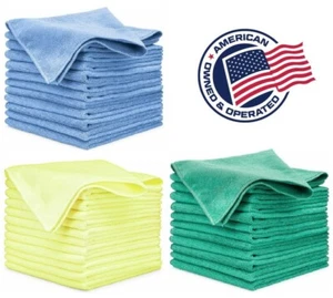 Microfiber Cleaning Cloth-12 Pack-16x16 inches Lint Free - Picture 1 of 6
