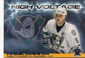Paul Kariya 2001 Pacific Vanguard "High Voltage" #1 Anaheim Ducks
