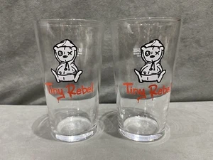 2x Tiny Rebel Funky Teddy Laser Nucleated Beer Glass One Pint 20oz New CE M22 - Foto 1 di 7