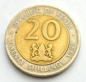 KENYA 20 SHILLINGS 1998 OLD COIN - Picture 1 of 2