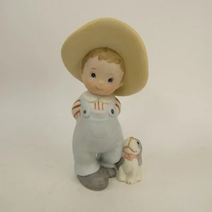 Statuetta Homco bambino e il suo cane #1436 alta 5,25" WHJGJ - Foto 1 di 12