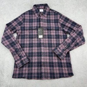 7 Diamonds Generation Soft Flannel Shirt Burgundy Plaid Men's Small - Picture 1 of 9