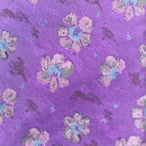 Corbata de seda ALFRED DUNHILL vintage púrpura para hombre diseño floral hecha en Italia - Imagen 1 de 8