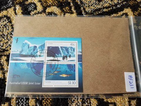 Australia CTO Mini Sheet - 1990 USSR Scientists Cooperation in Antarctic - AF231 Cover