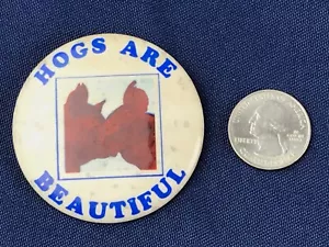Hog Are Hermoso Botón Pinback Rojo Blanco Azul - Imagen 1 de 4
