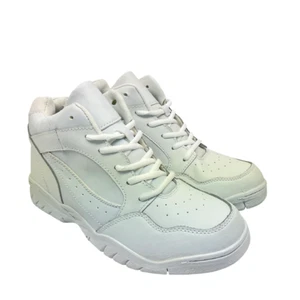 Unbranded Men's Mid-Cut Athletic Sneakers 3700 White Leather Size 8.5M - Picture 1 of 7