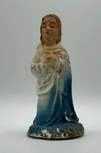 Vintage Weihnachten Krippe Kreide Jungfrau Maria Ersatz - Bild 1 von 9